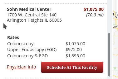 colonoscopy price