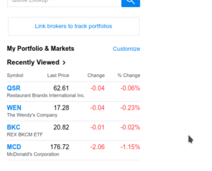 bkc stock quote