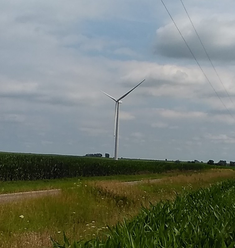 Dude on rope painting windmill