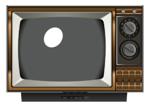 Vintage television png sticker, entertainment