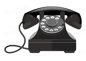 Vintage telephone png sticker, stationery